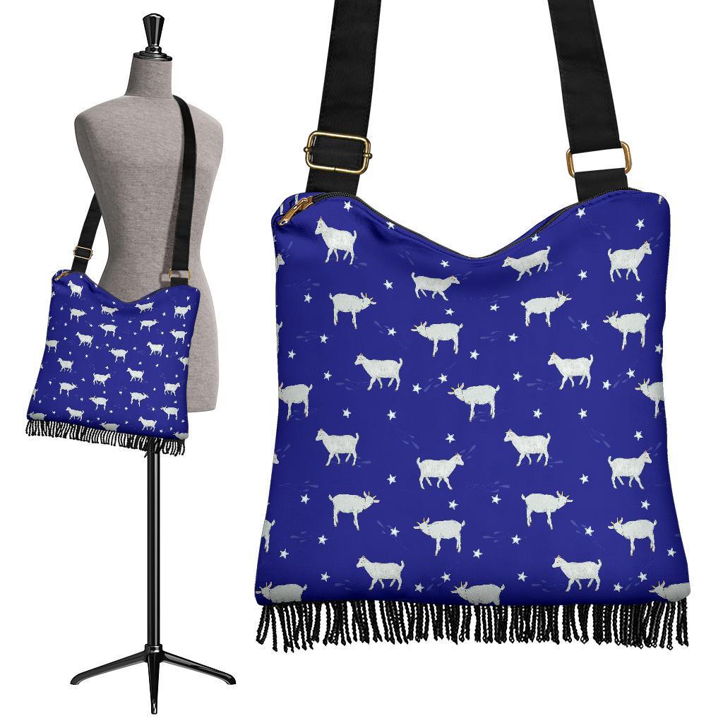 Goat Sheep Pattern Print Crossbody Bags-grizzshop