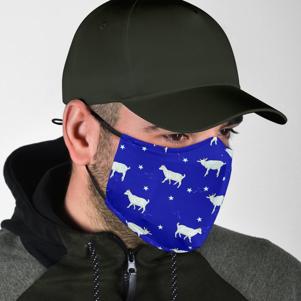 Goat Sheep Pattern Print Face Mask-grizzshop