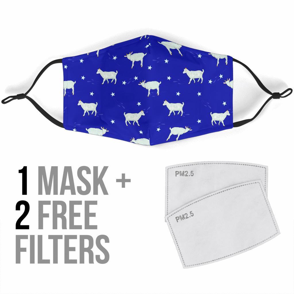 Goat Sheep Pattern Print Face Mask-grizzshop