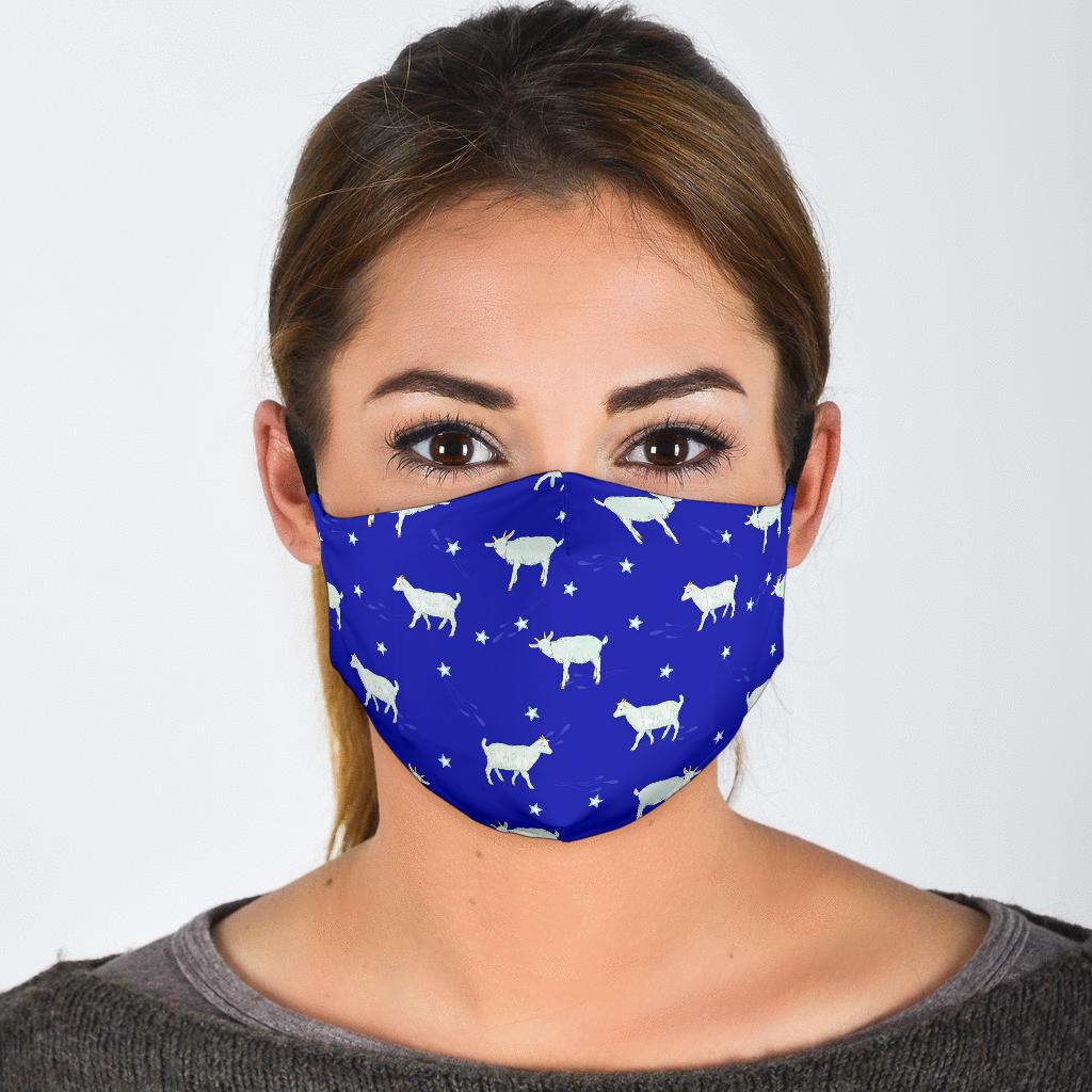 Goat Sheep Pattern Print Face Mask-grizzshop