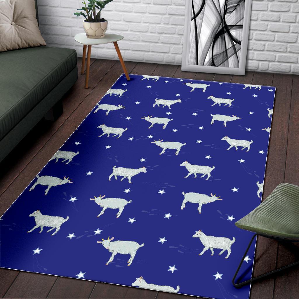 Goat Sheep Pattern Print Floor Mat-grizzshop