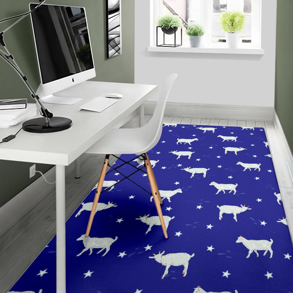 Goat Sheep Pattern Print Floor Mat-grizzshop