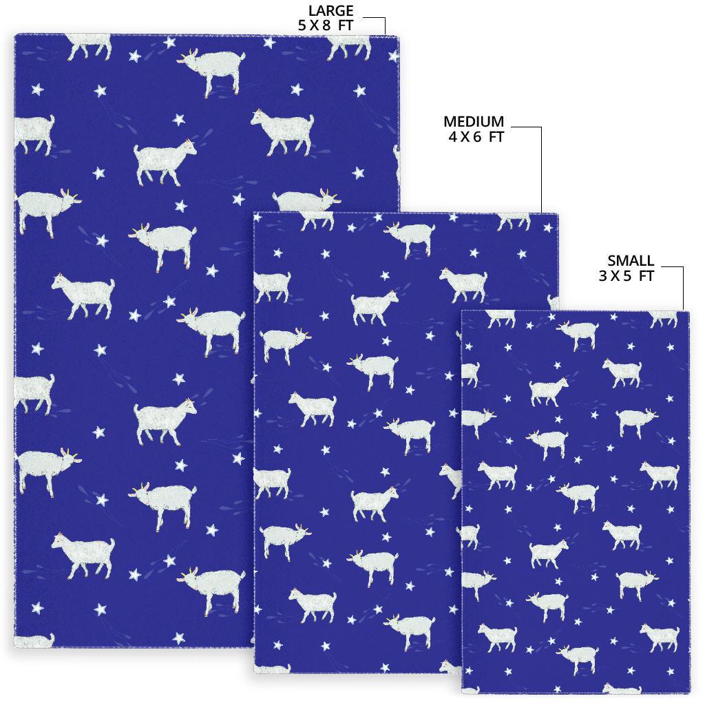 Goat Sheep Pattern Print Floor Mat-grizzshop