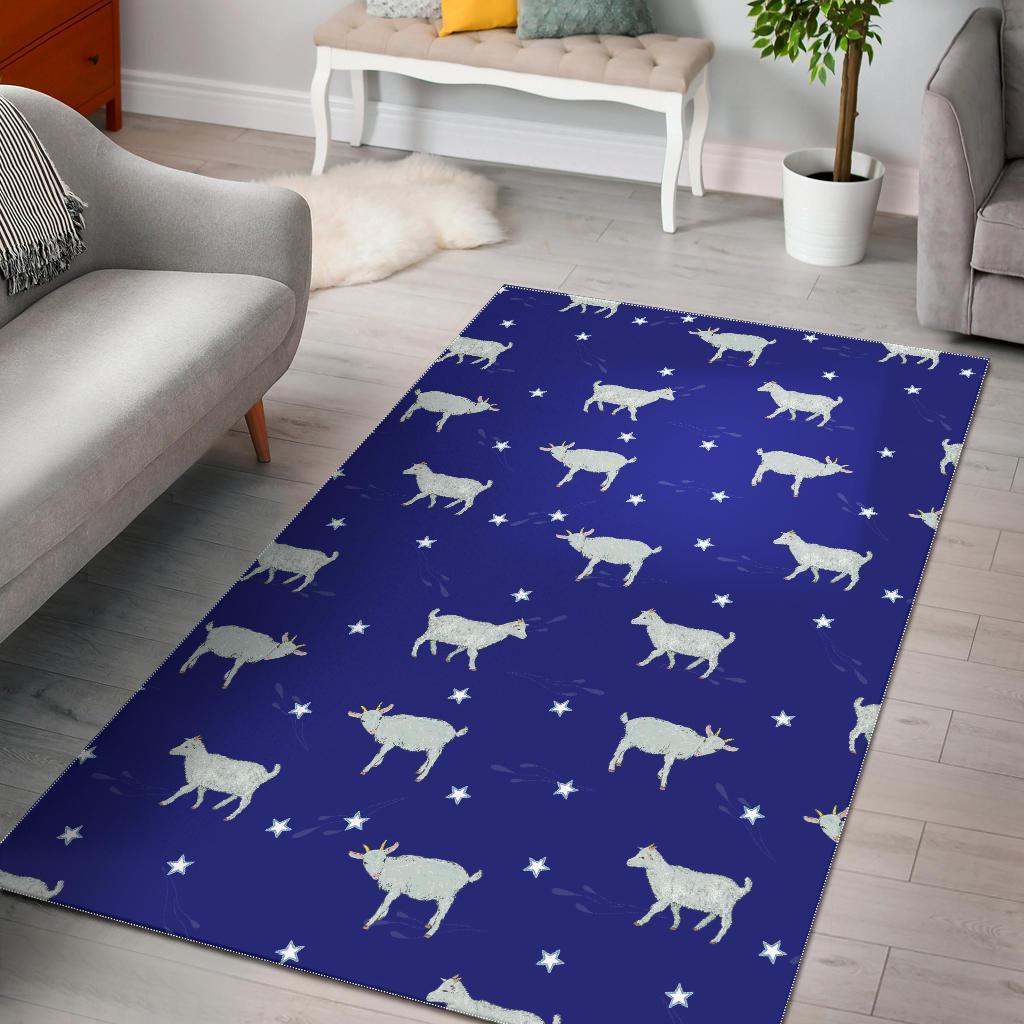 Goat Sheep Pattern Print Floor Mat-grizzshop