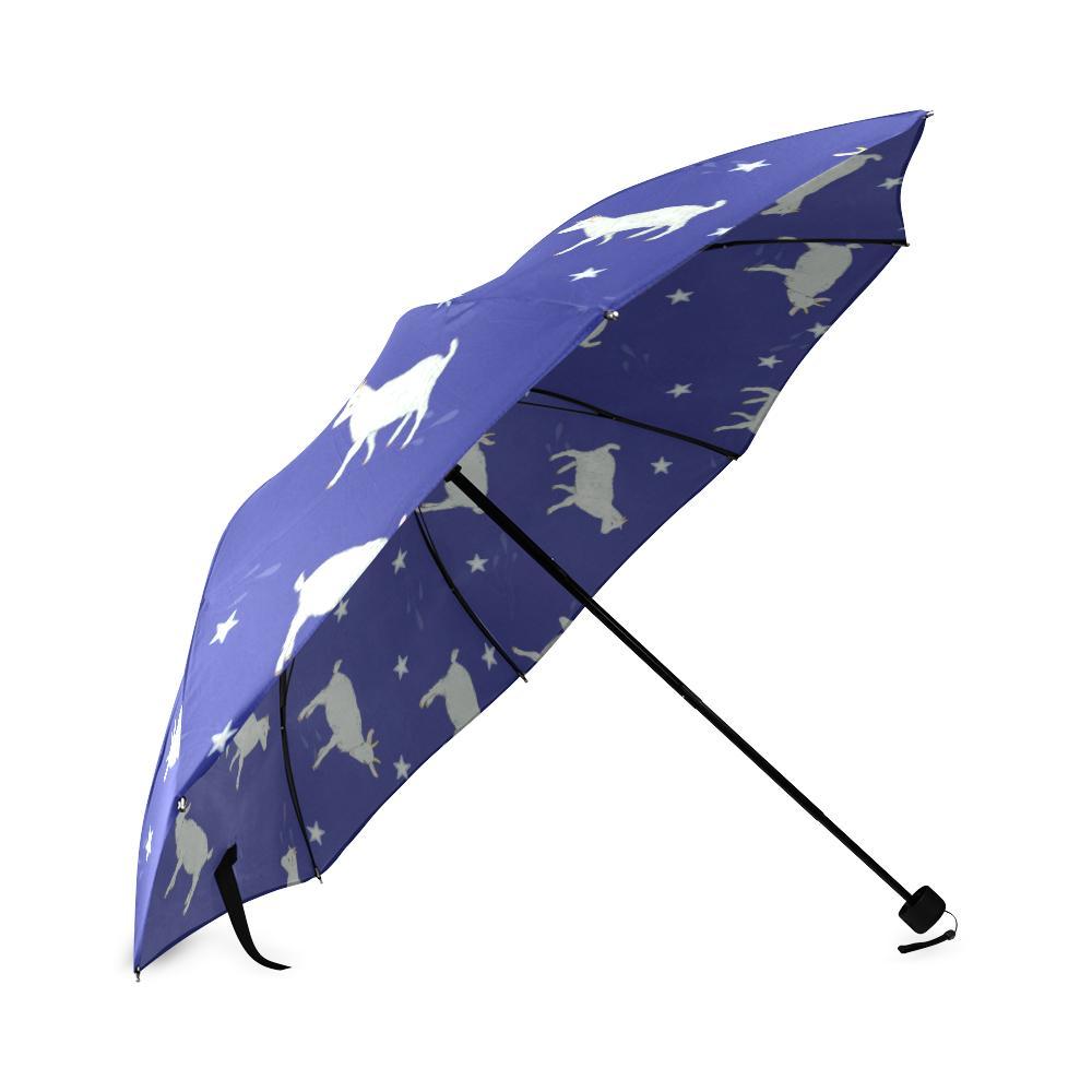 Goat Sheep Pattern Print Foldable Umbrella-grizzshop