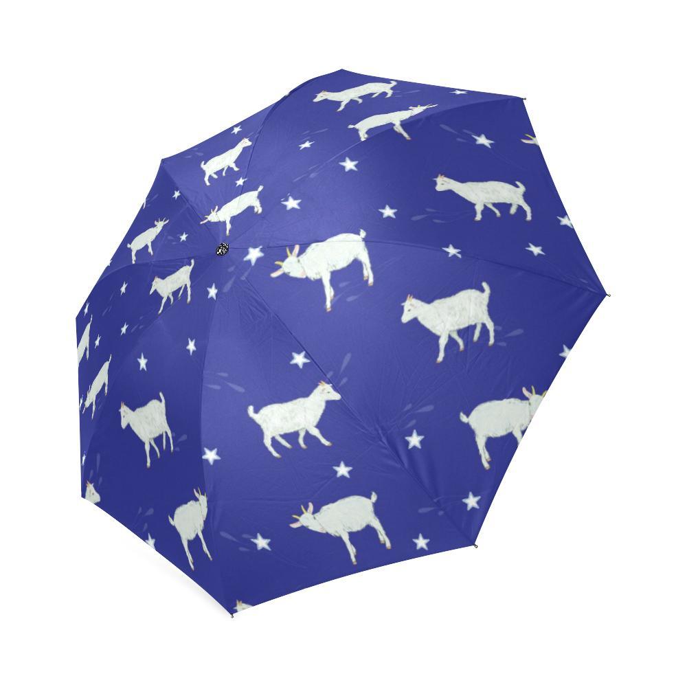 Goat Sheep Pattern Print Foldable Umbrella-grizzshop