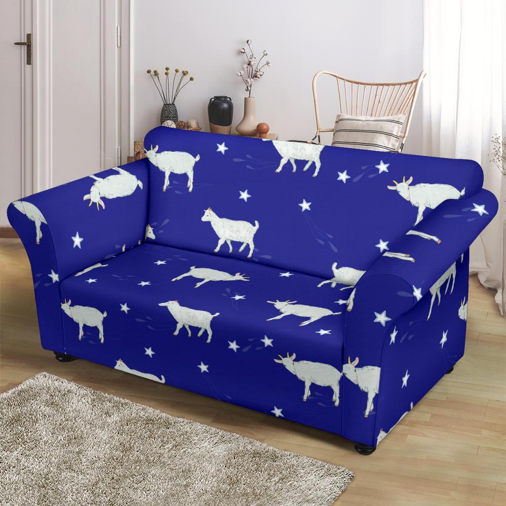 Goat Sheep Pattern Print Loveseat Cover-grizzshop