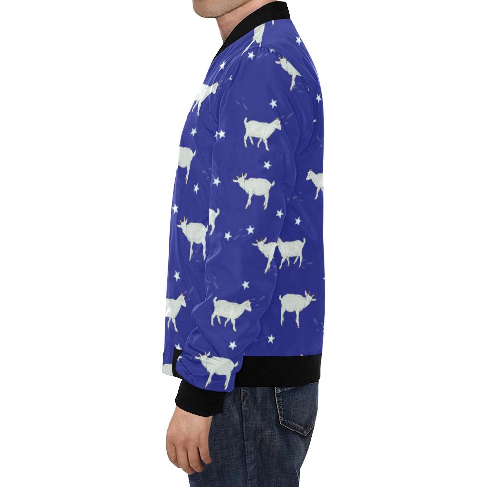 Goat Sheep Pattern Print Men's Bomber Jacket-grizzshop