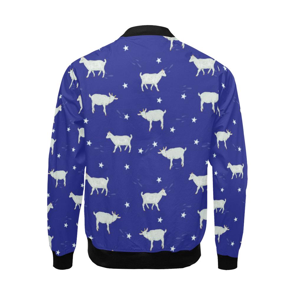 Goat Sheep Pattern Print Men's Bomber Jacket-grizzshop