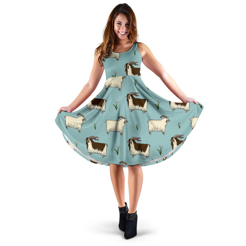 Goat Sheep Print Pattern Dress-grizzshop
