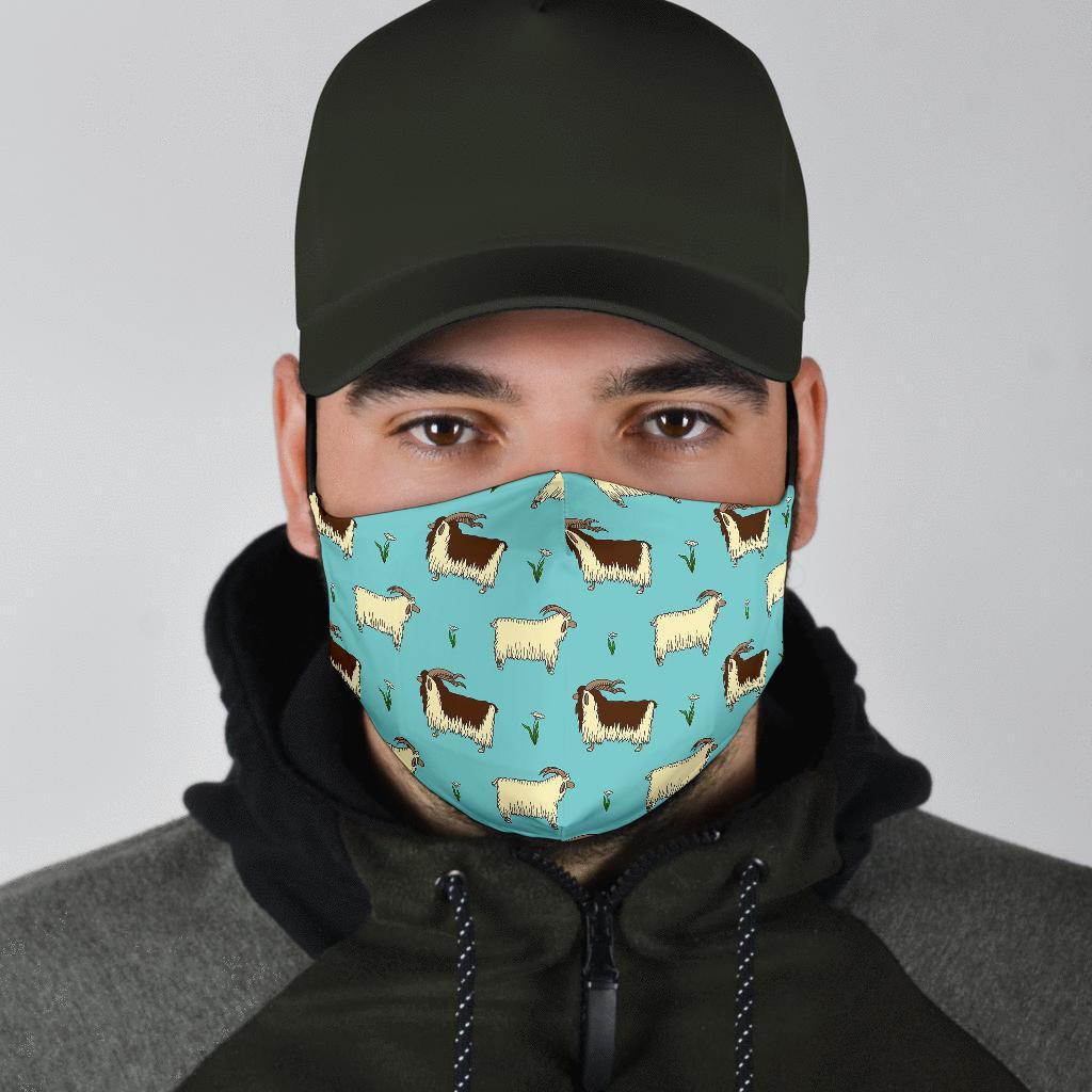 Goat Sheep Print Pattern Face Mask-grizzshop