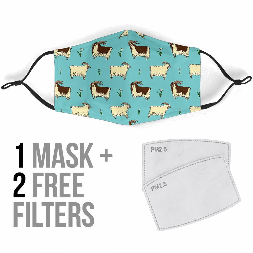 Goat Sheep Print Pattern Face Mask-grizzshop