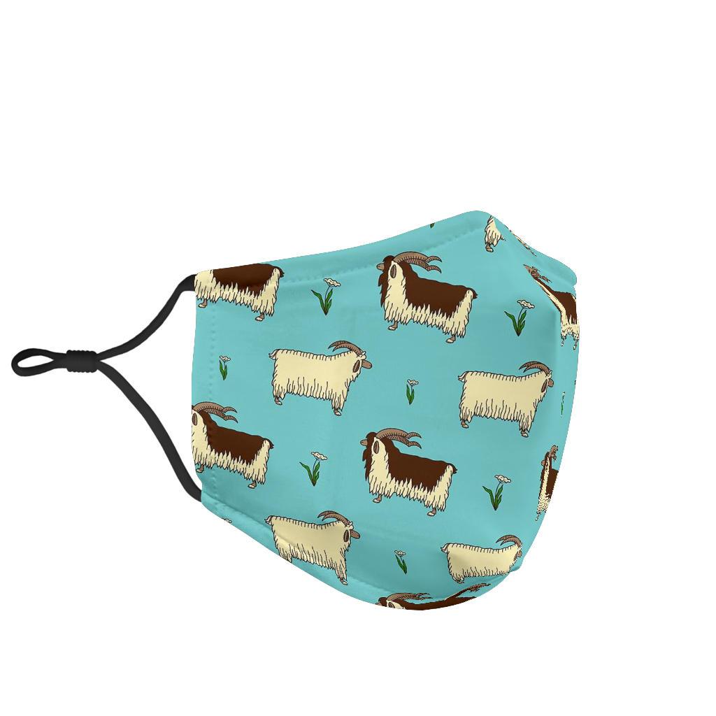 Goat Sheep Print Pattern Face Mask-grizzshop