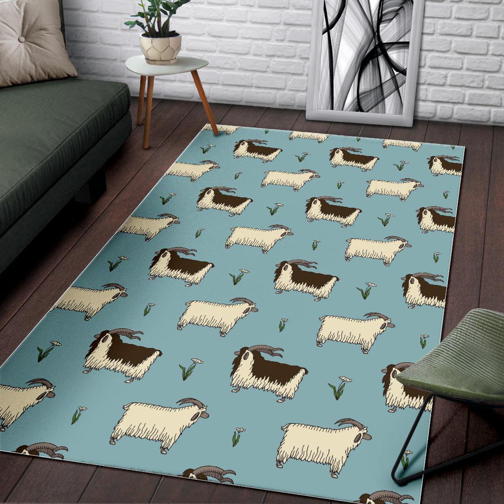 Goat Sheep Print Pattern Floor Mat-grizzshop