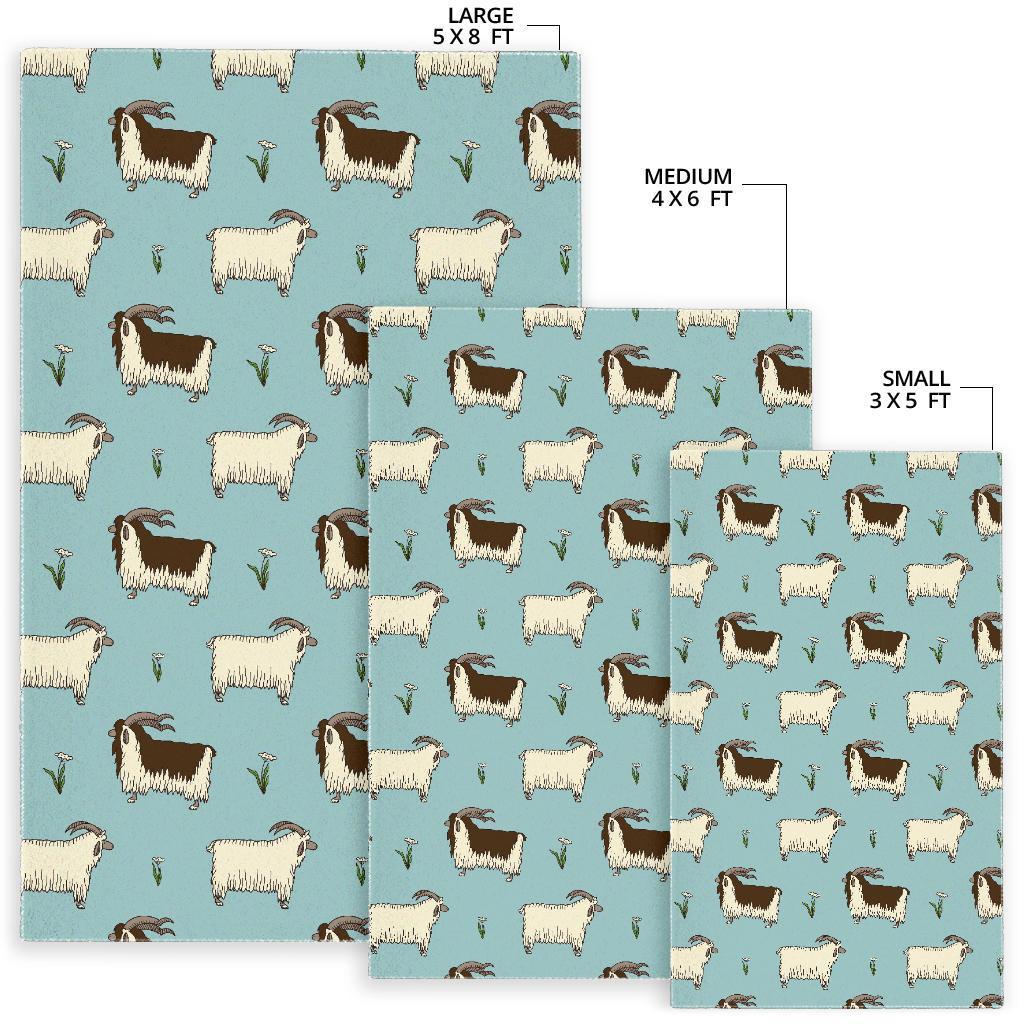 Goat Sheep Print Pattern Floor Mat-grizzshop