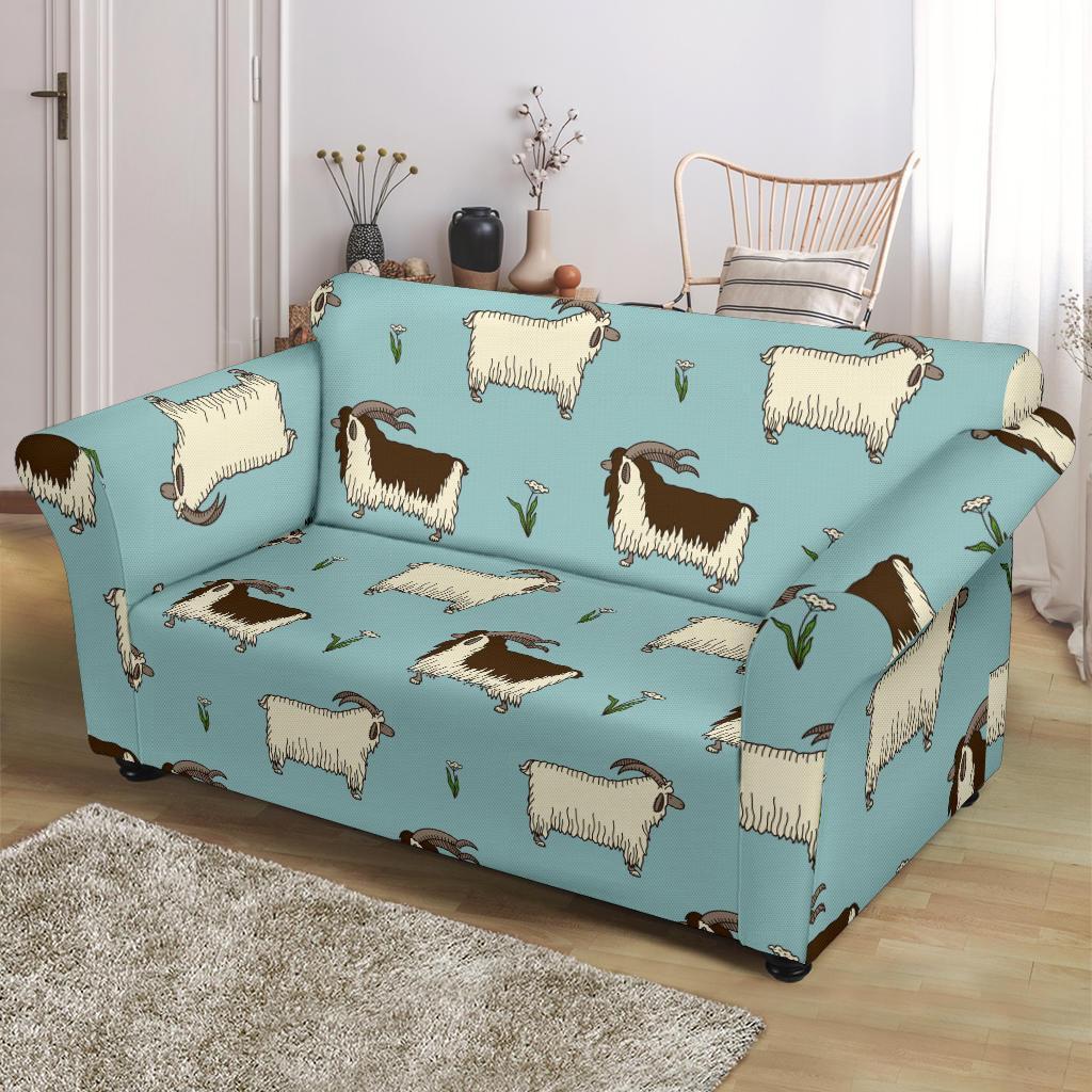 Goat Sheep Print Pattern Loveseat Cover-grizzshop