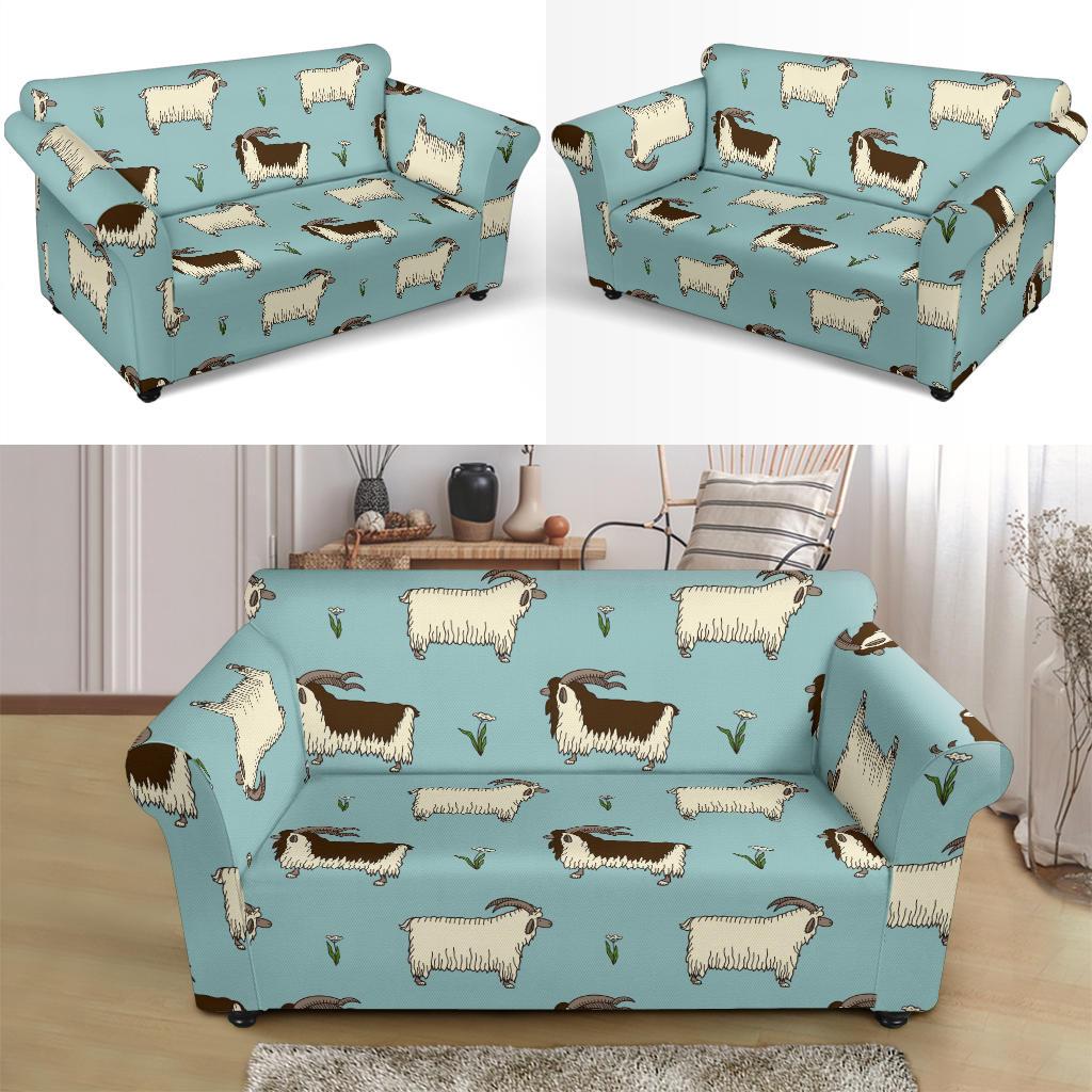 Goat Sheep Print Pattern Loveseat Cover-grizzshop