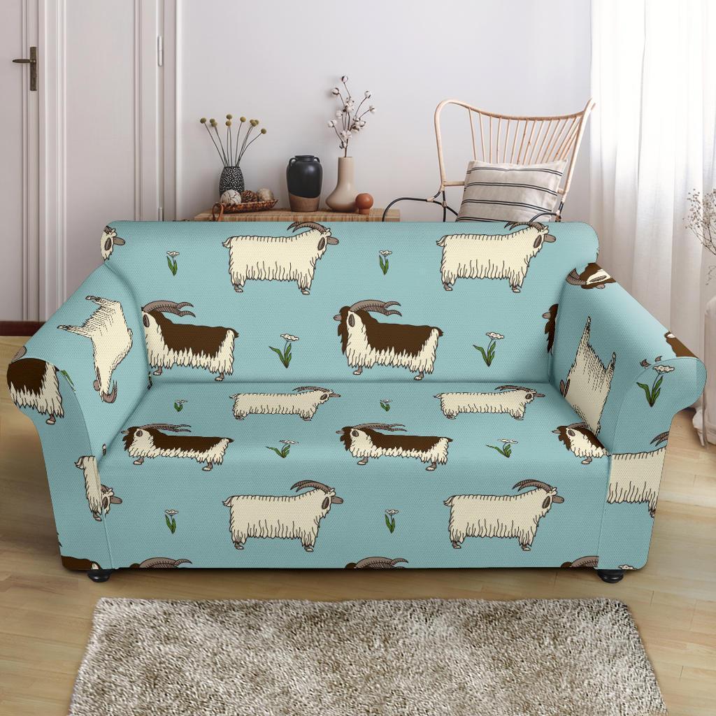 Goat Sheep Print Pattern Loveseat Cover-grizzshop