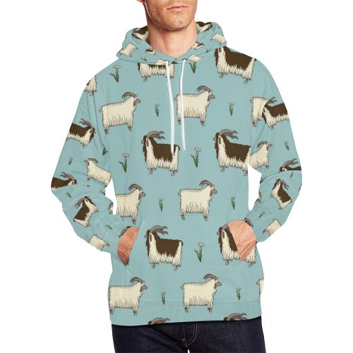 Goat Sheep Print Pattern Men Pullover Hoodie-grizzshop