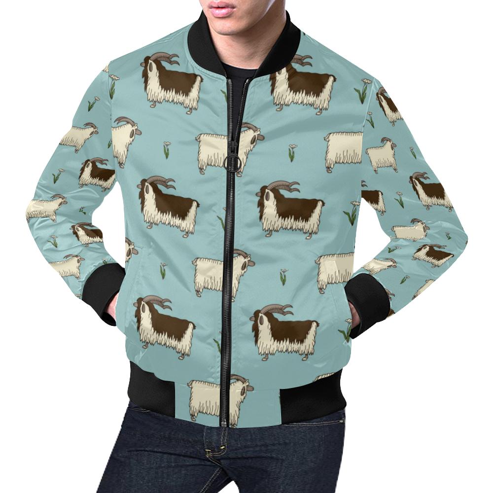 Goat Sheep Print Pattern Men's Bomber Jacket-grizzshop