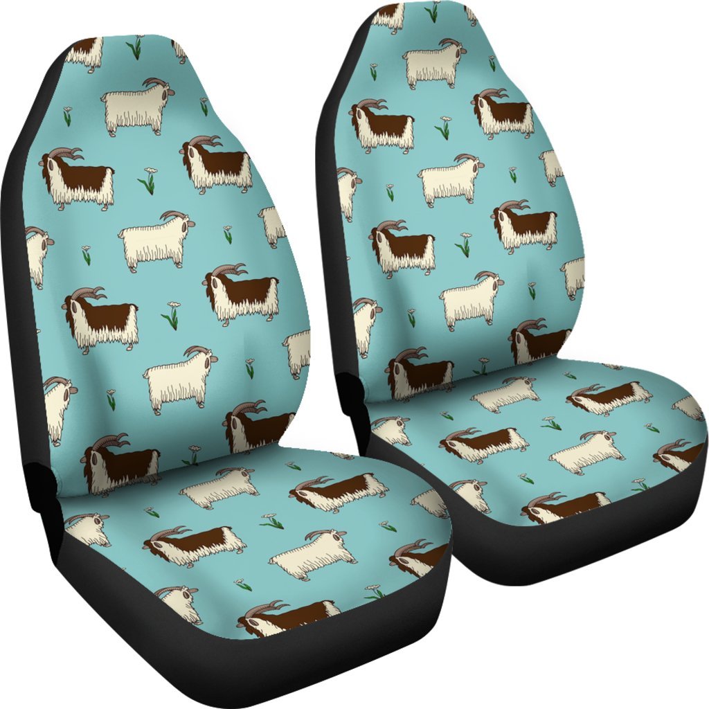 Goat Sheep Print Pattern Universal Fit Car Seat Cover-grizzshop