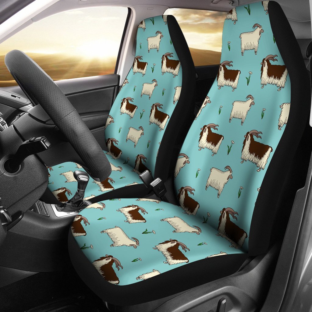 Goat Sheep Print Pattern Universal Fit Car Seat Cover-grizzshop