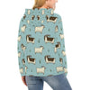 Goat Sheep Print Pattern Women Pullover Hoodie-grizzshop