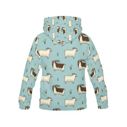 Goat Sheep Print Pattern Women Pullover Hoodie-grizzshop