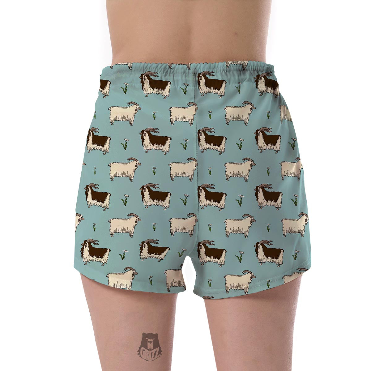 Goat Sheep Print Pattern Women's Shorts-grizzshop