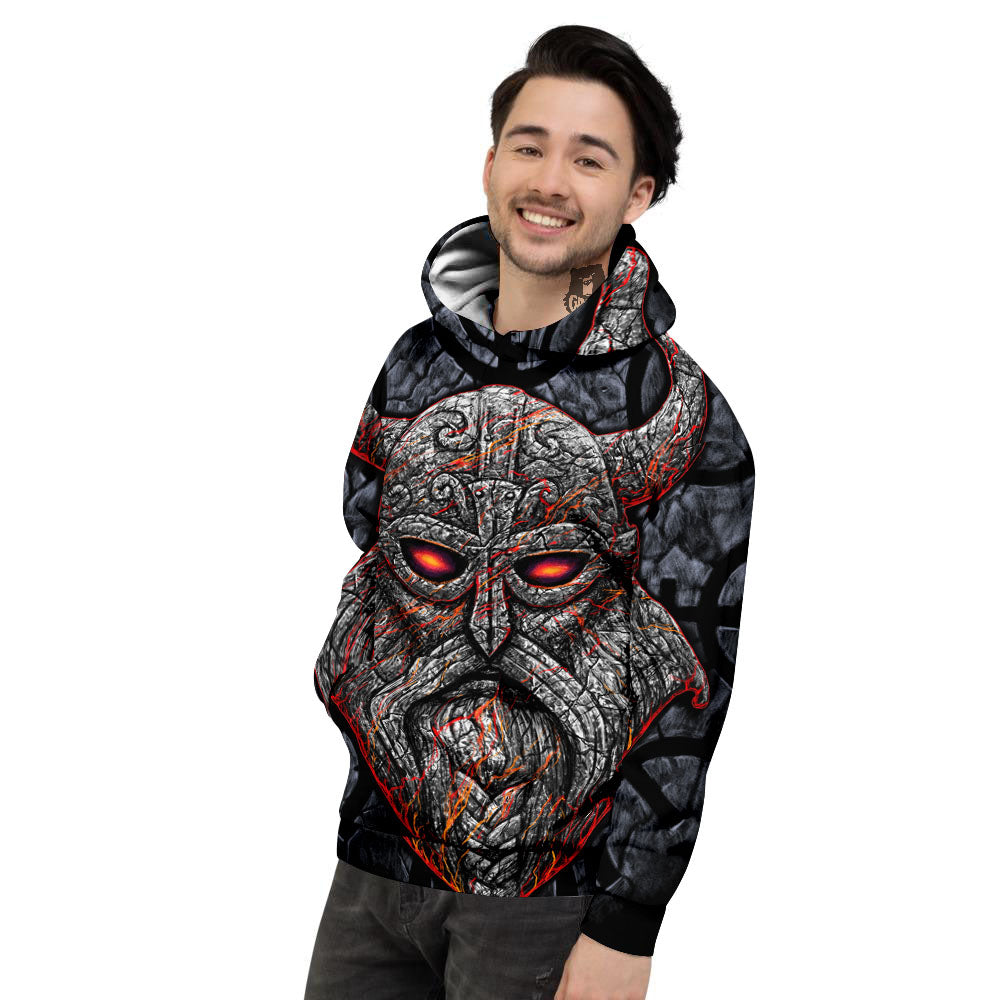 God Odin Ancient Viking Norse Print Men's Hoodie-grizzshop