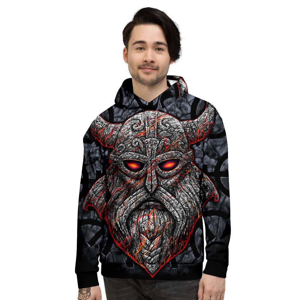 God Odin Ancient Viking Norse Print Men's Hoodie-grizzshop