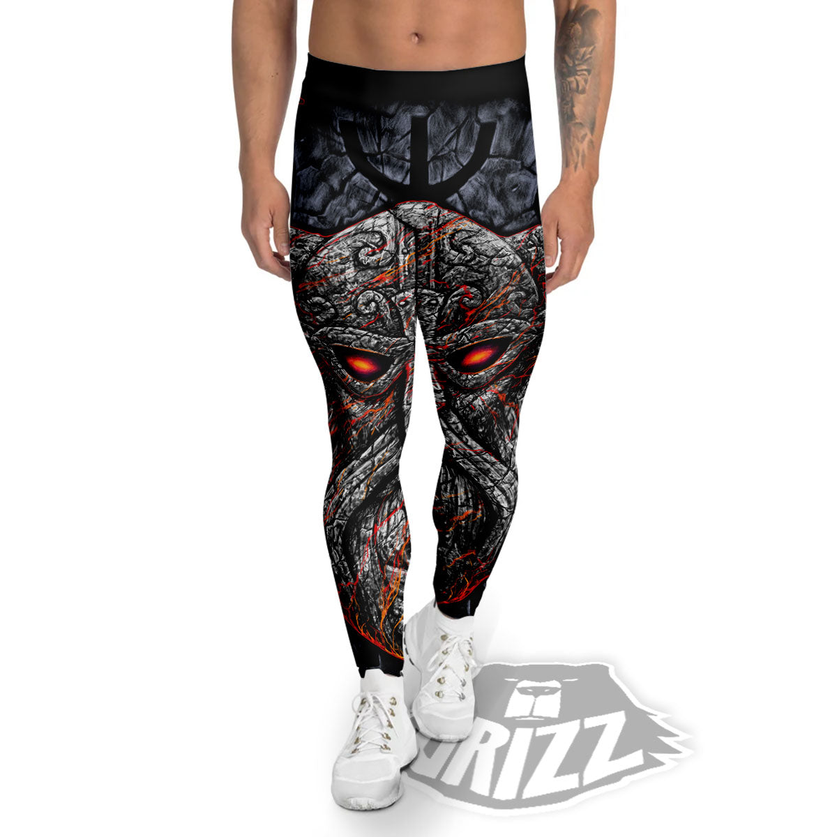 God Odin Ancient Viking Norse Print Men's Leggings-grizzshop