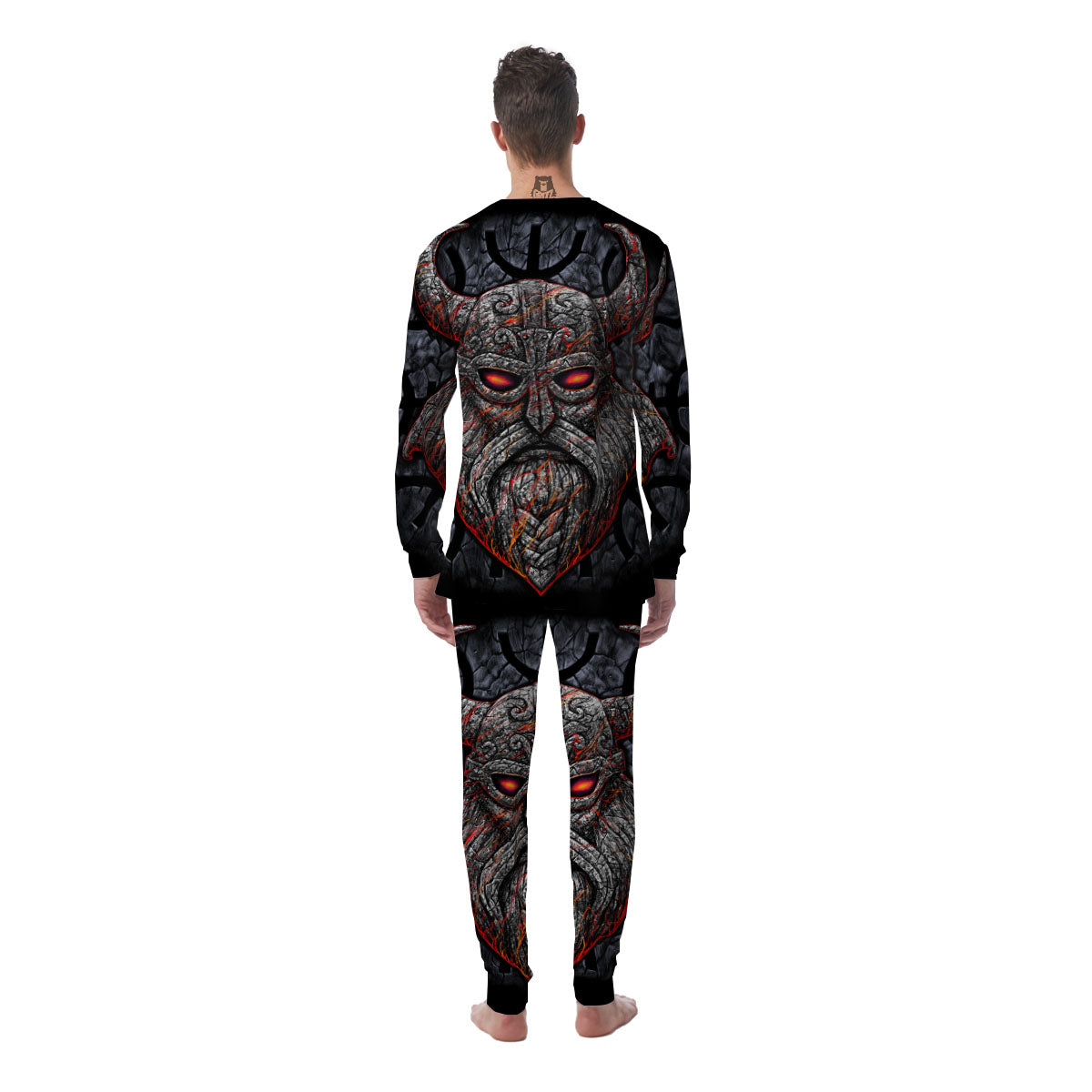 God Odin Ancient Viking Norse Print Men's Pajamas-grizzshop