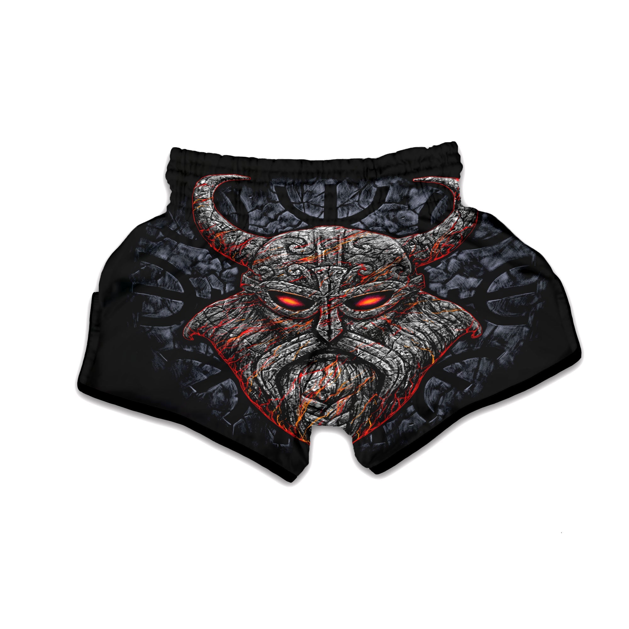 God Odin Ancient Viking Norse Print Muay Thai Boxing Shorts-grizzshop