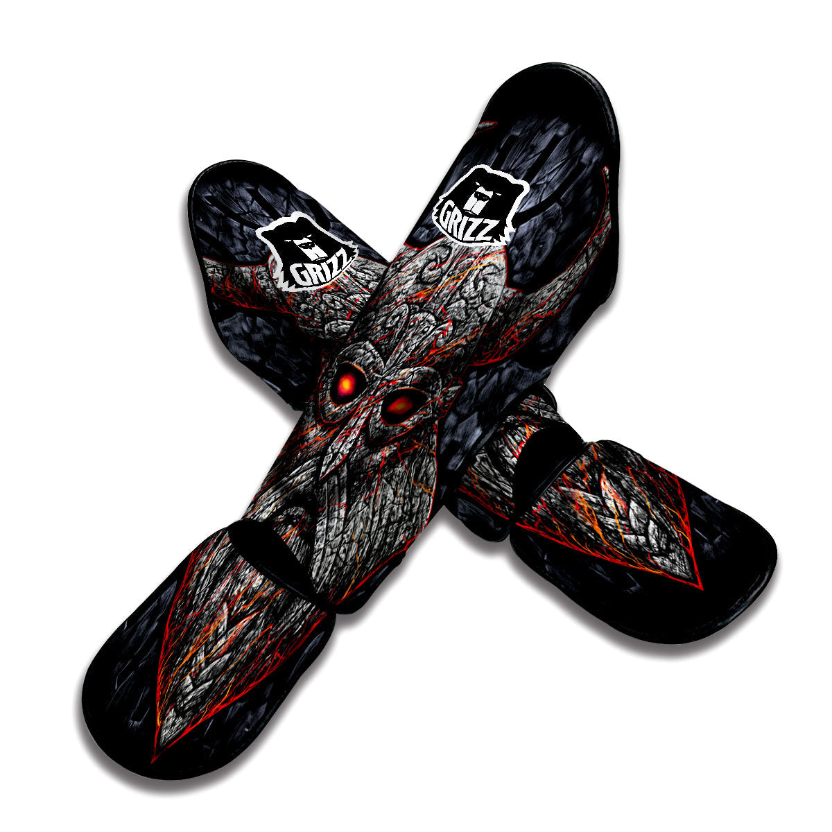 God Odin Ancient Viking Norse Print Muay Thai Shin Guards-grizzshop