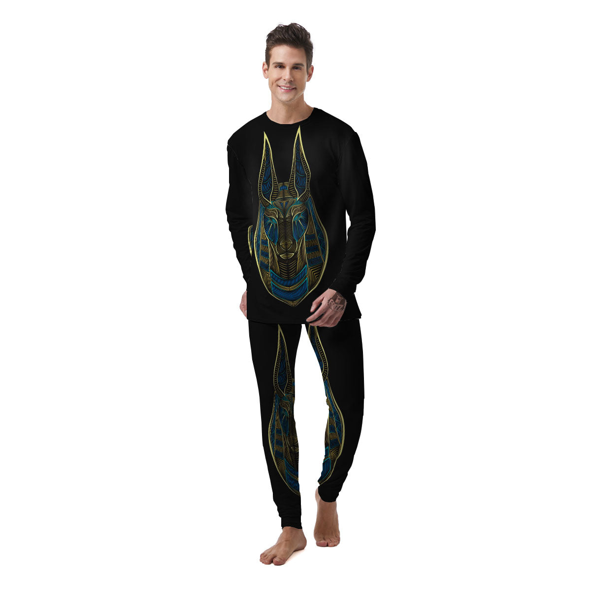 Gods Ancient Egyptian Print Men's Pajamas-grizzshop