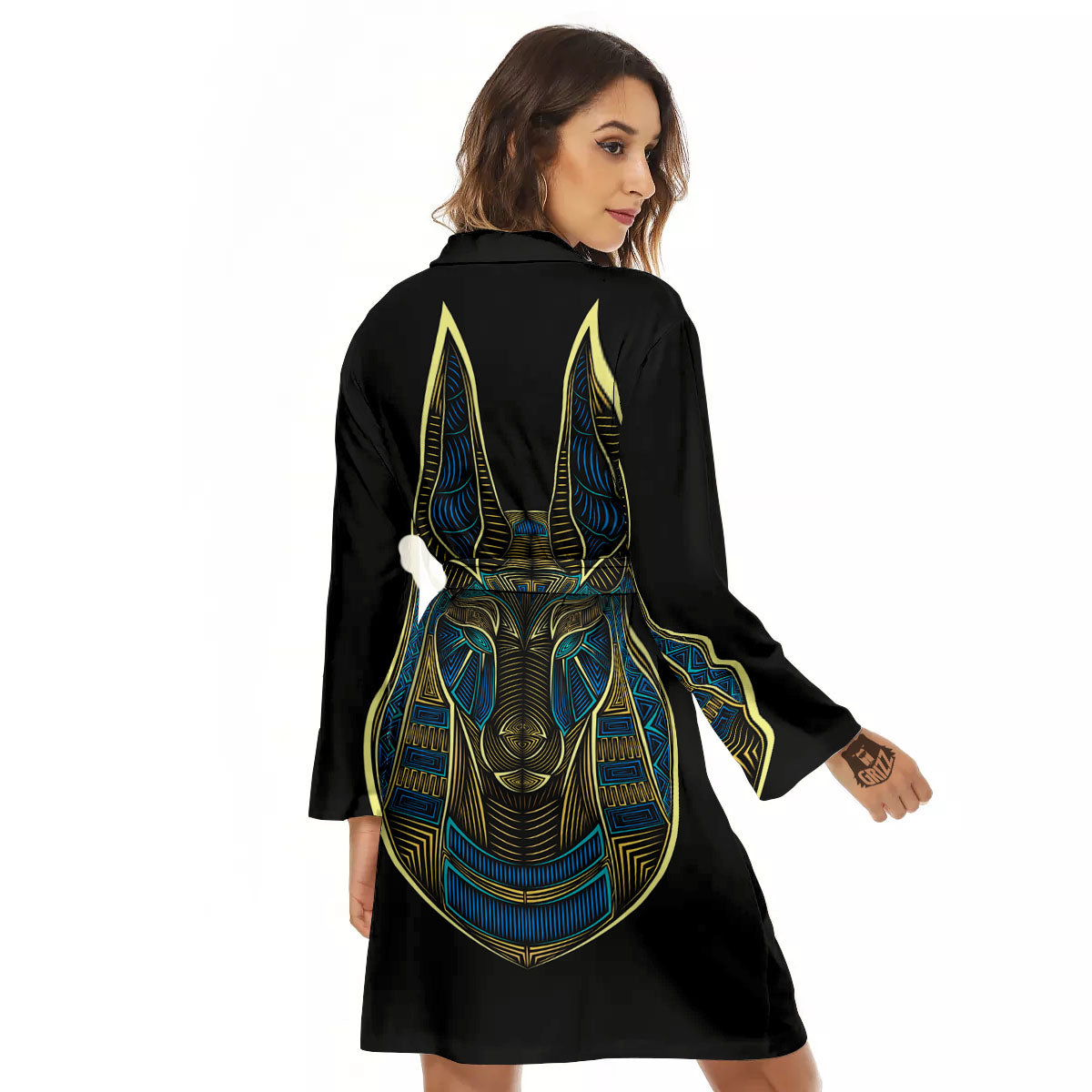Gods Ancient Egyptian Print Women's Robe-grizzshop