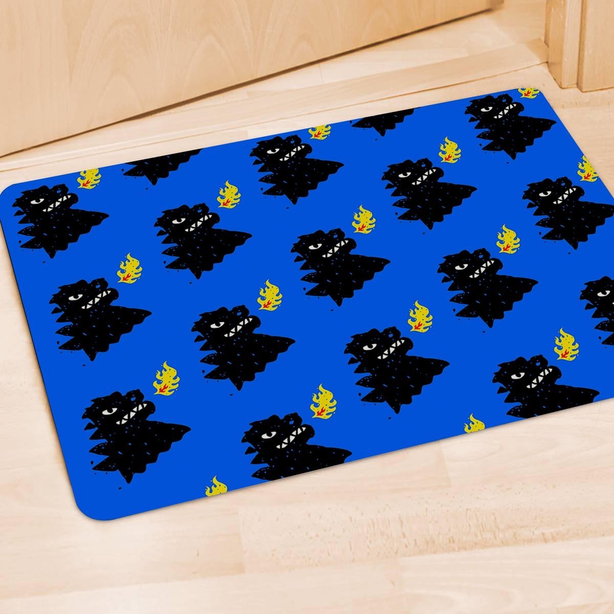 Godzilla Japanese Pattern Print Door Mat-grizzshop