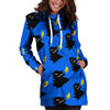 Godzilla Japanese Pattern Print Hoodie Dress-grizzshop