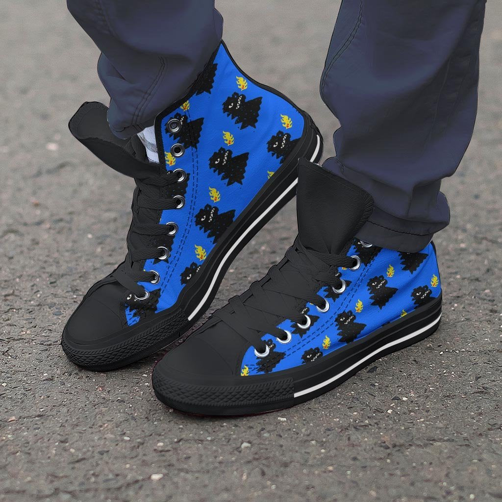 Godzilla Japanese Pattern Print Men's High Top Shoes-grizzshop