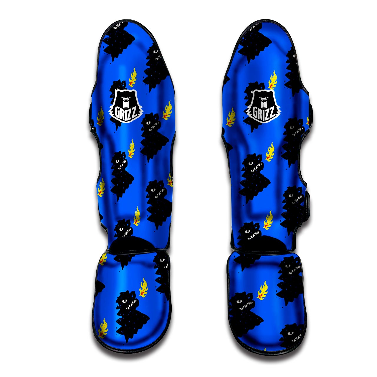 Godzilla Japanese Pattern Print Muay Thai Shin Guard-grizzshop