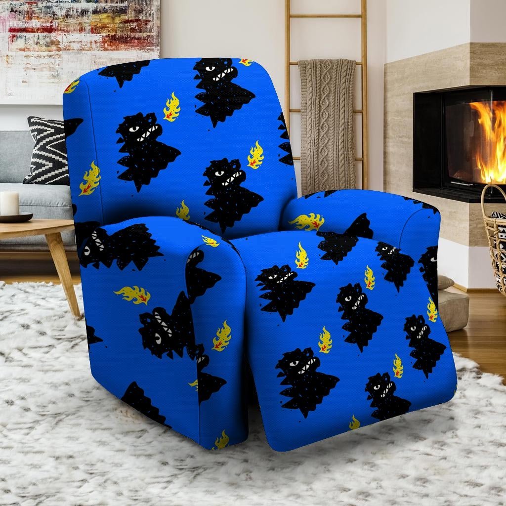 Godzilla Japanese Pattern Print Recliner Cover-grizzshop