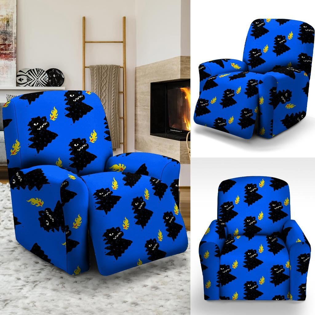 Godzilla Japanese Pattern Print Recliner Cover-grizzshop