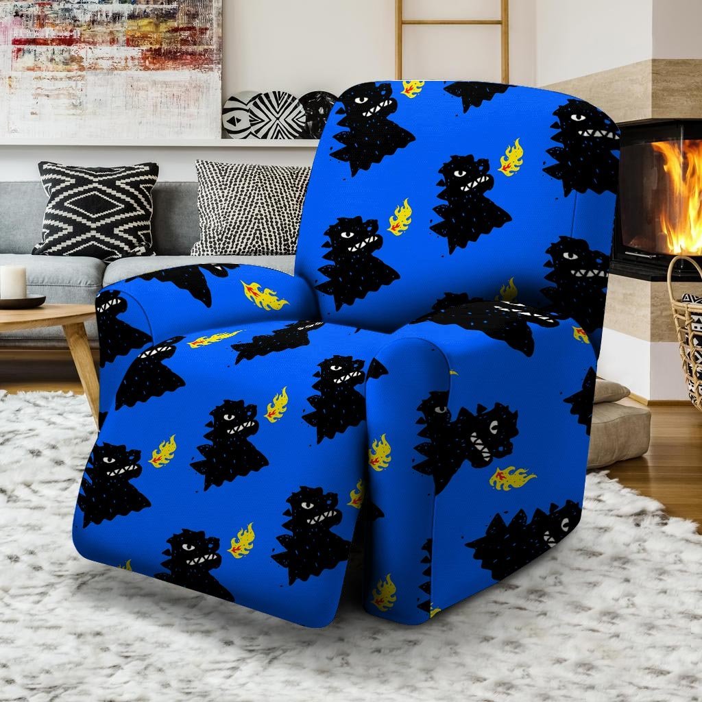 Godzilla Japanese Pattern Print Recliner Cover-grizzshop