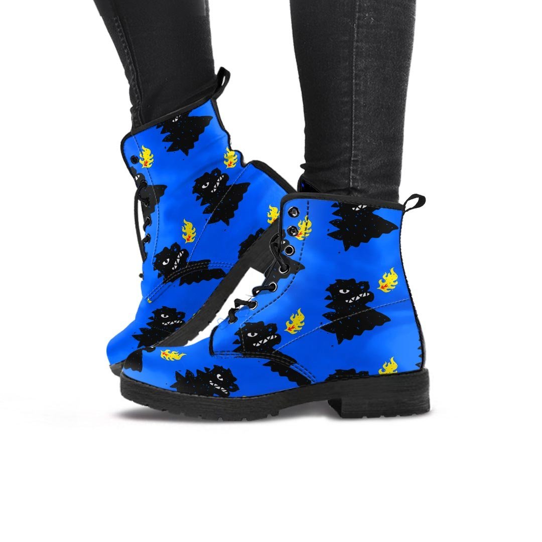 Godzilla Japanese Pattern Print Women's Boots-grizzshop