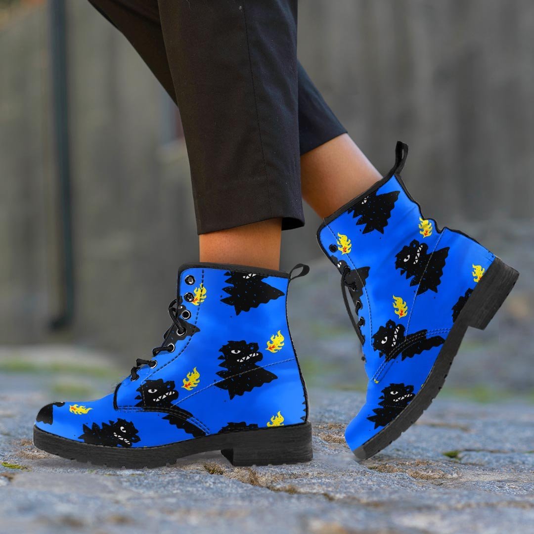 Godzilla Japanese Pattern Print Women's Boots-grizzshop