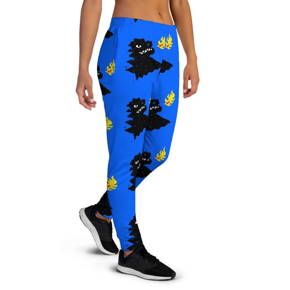 Godzilla Japanese Pattern Print Women's Joggers-grizzshop