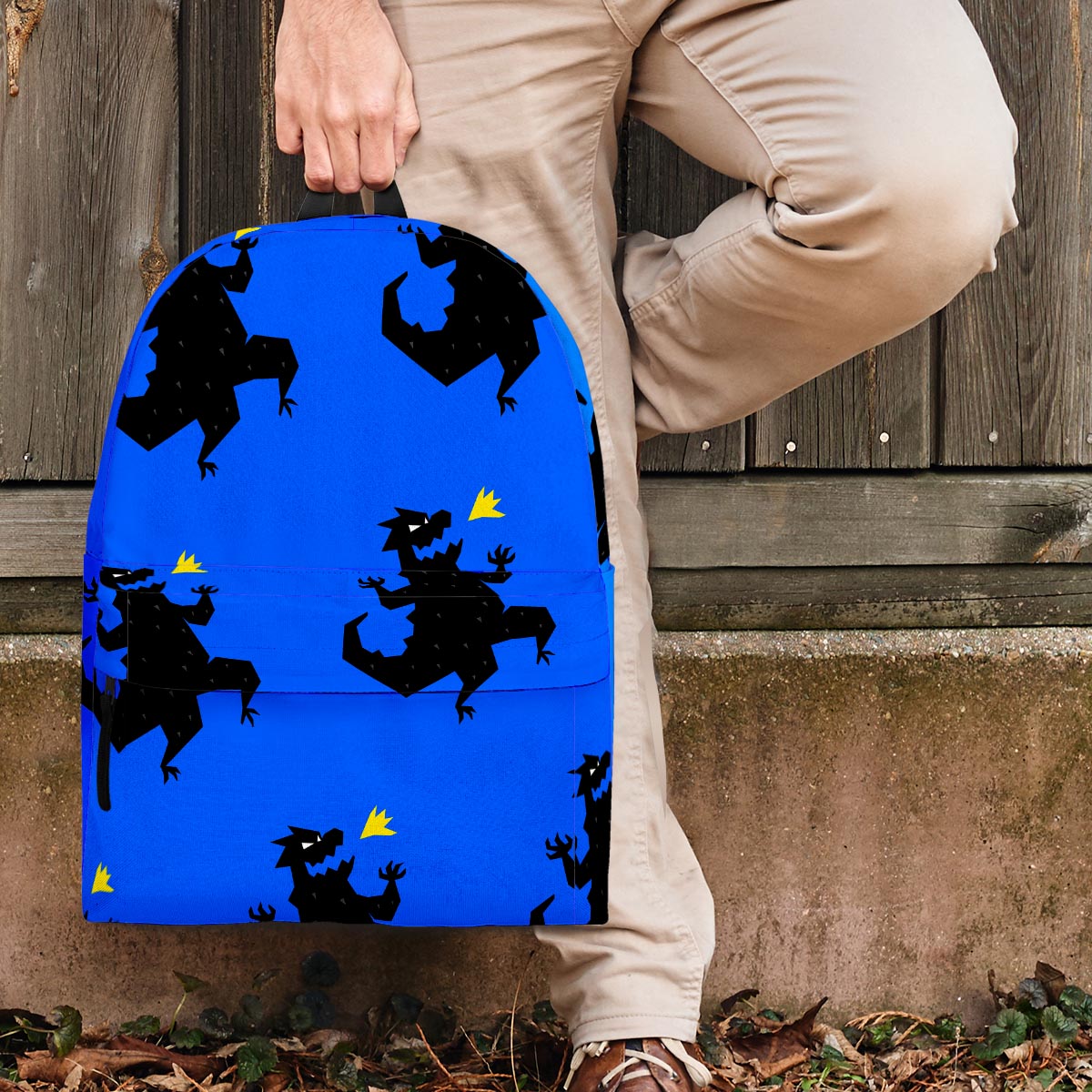 Godzilla Print Backpack-grizzshop