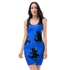 Godzilla Print Bodycon Dress-grizzshop