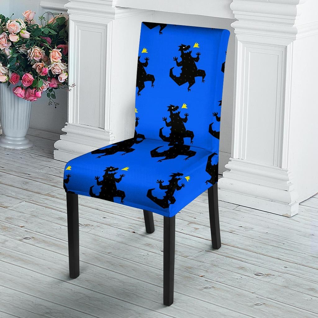 Godzilla Print Chair Cover-grizzshop